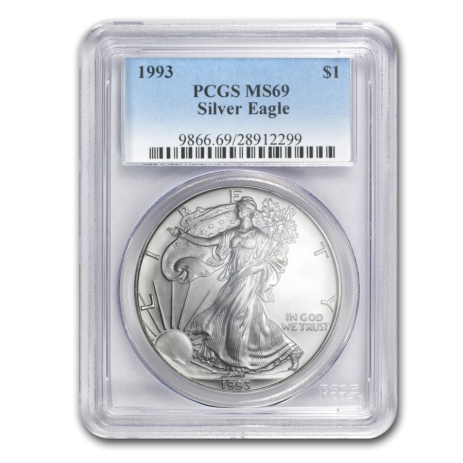 1993 American Silver Eagle MS-69 PCGS