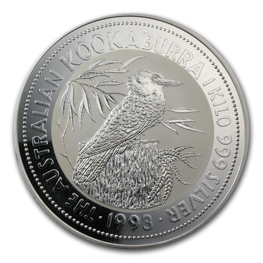 1993 Australia 1 kilo Silver Kookaburra BU