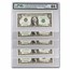 1993 (B-New York) $1 FRN CU-64/65/66/67 PMG - Cutting Error Set