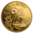 1993 China 1 oz Gold Panda Small Date BU (Sealed)