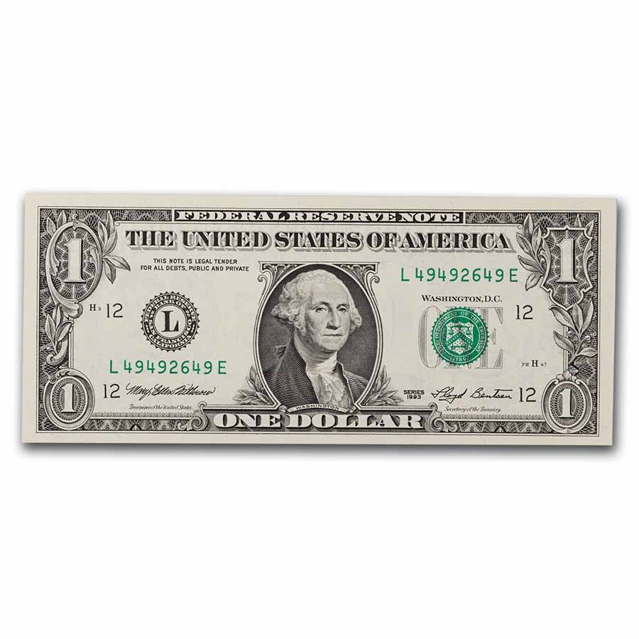 1993 (L-San Francisco) $1.00 FRN CU (Fr#1919-L) FW