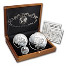 1993 Uganda 3-Coin Silver Wildlife Proof Set