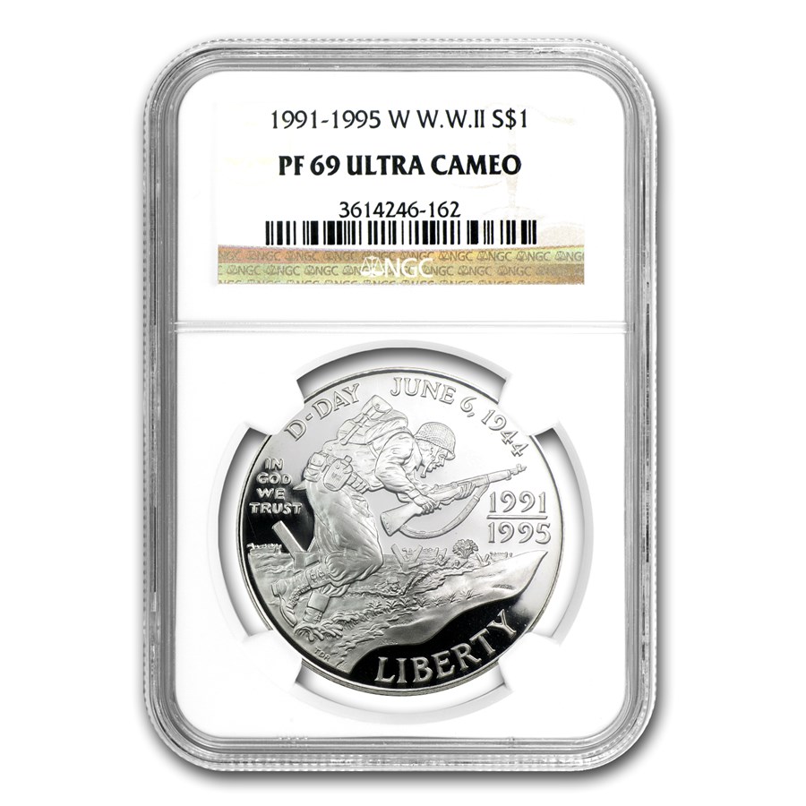 1993-W World War II $1 Silver Commem PF-69 NGC