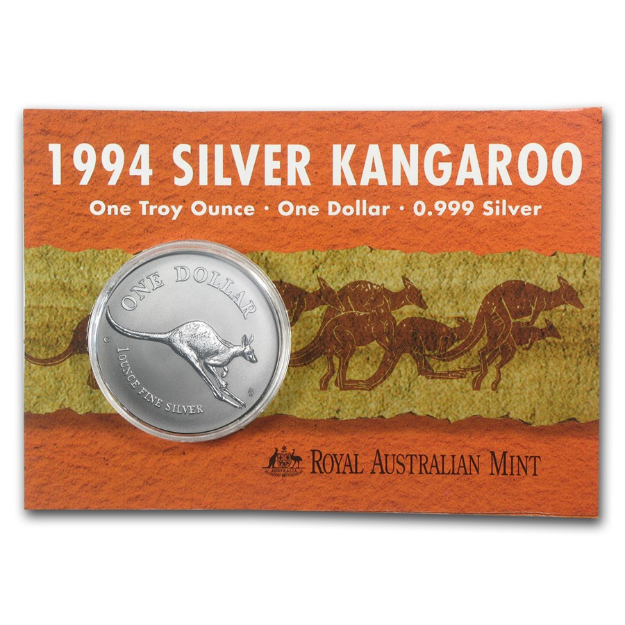 1994 Australia 1 oz Silver Kangaroo (In Display Card)