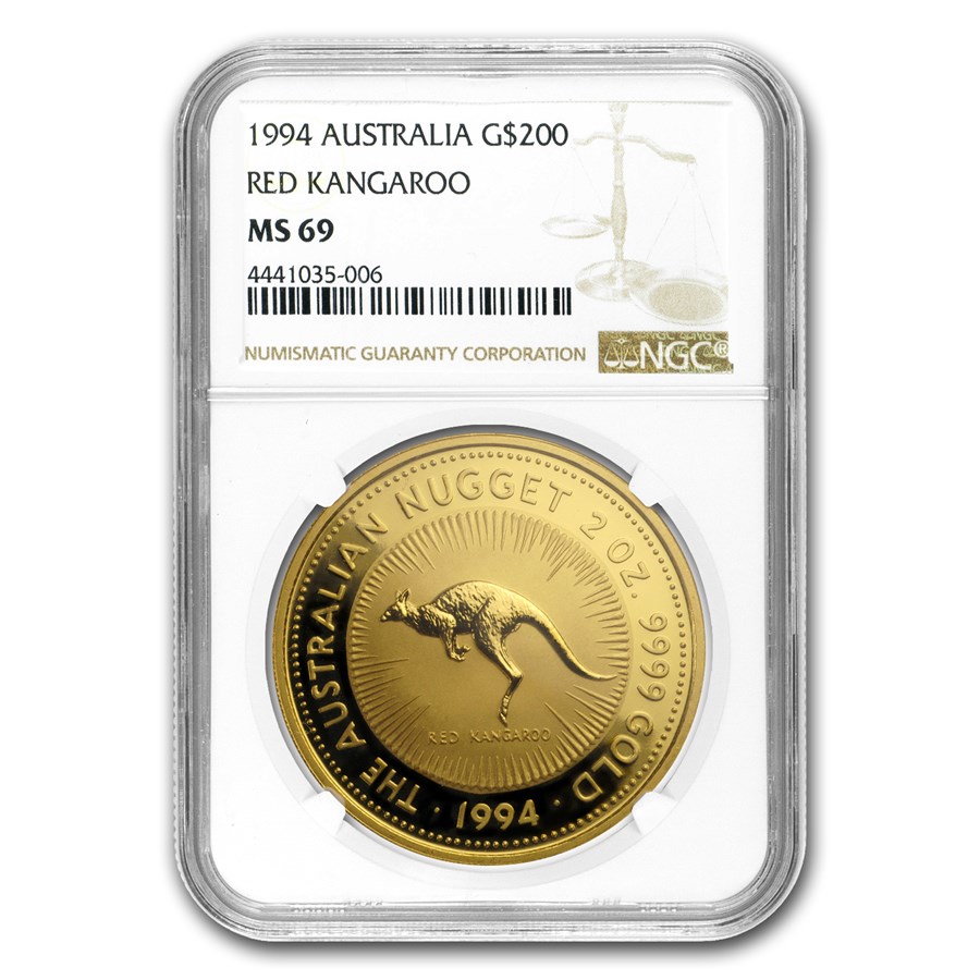 Buy 1994 Australia 2 oz Gold Nugget NGC MS-69 | APMEX