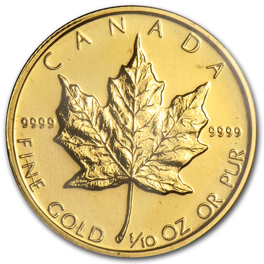 1994 Canada 1/10 oz Gold Maple Leaf BU