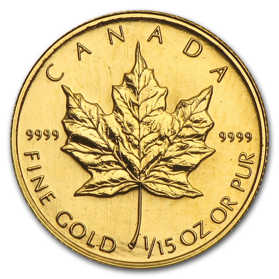 1994 Canada 1/15 oz Gold Maple Leaf BU