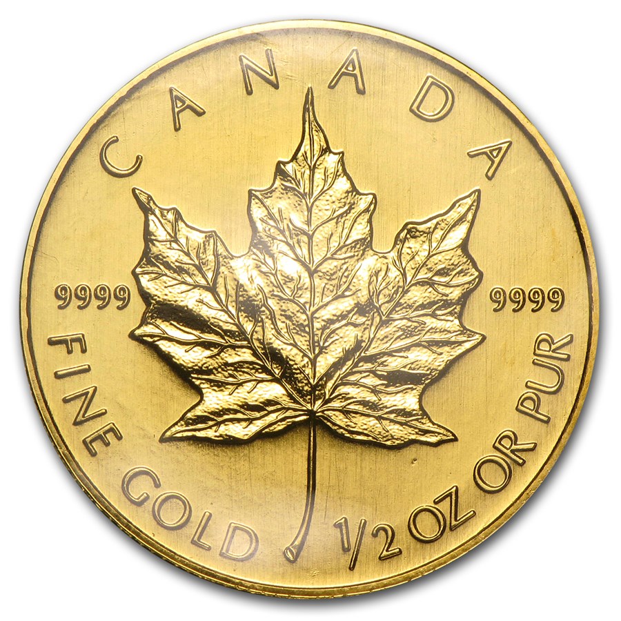 1994 Canada 1/2 oz Gold Maple Leaf BU