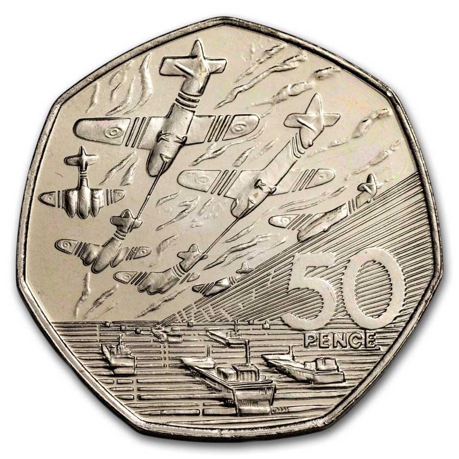 1994 Great Britain Copper Nickel 50 Pence D-Day Proof