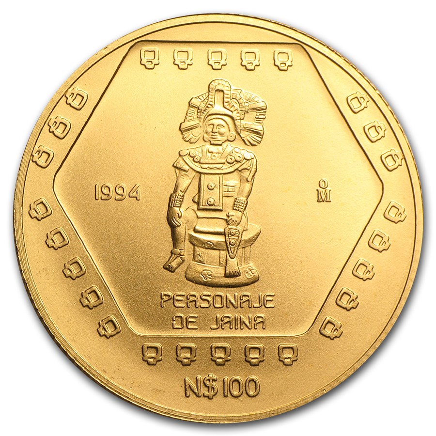 Buy 1994 Mexico Gold 100 Pesos Personaje De Jaina BU | APMEX