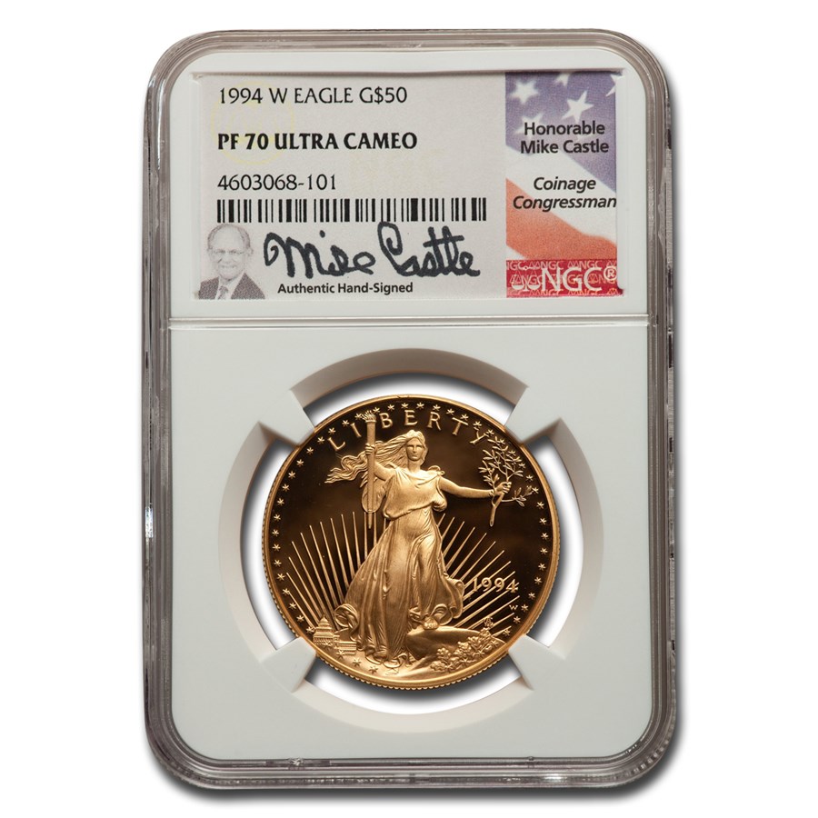 1994-W 1 oz Proof American Gold Eagle PF-70 NGC (Castle)