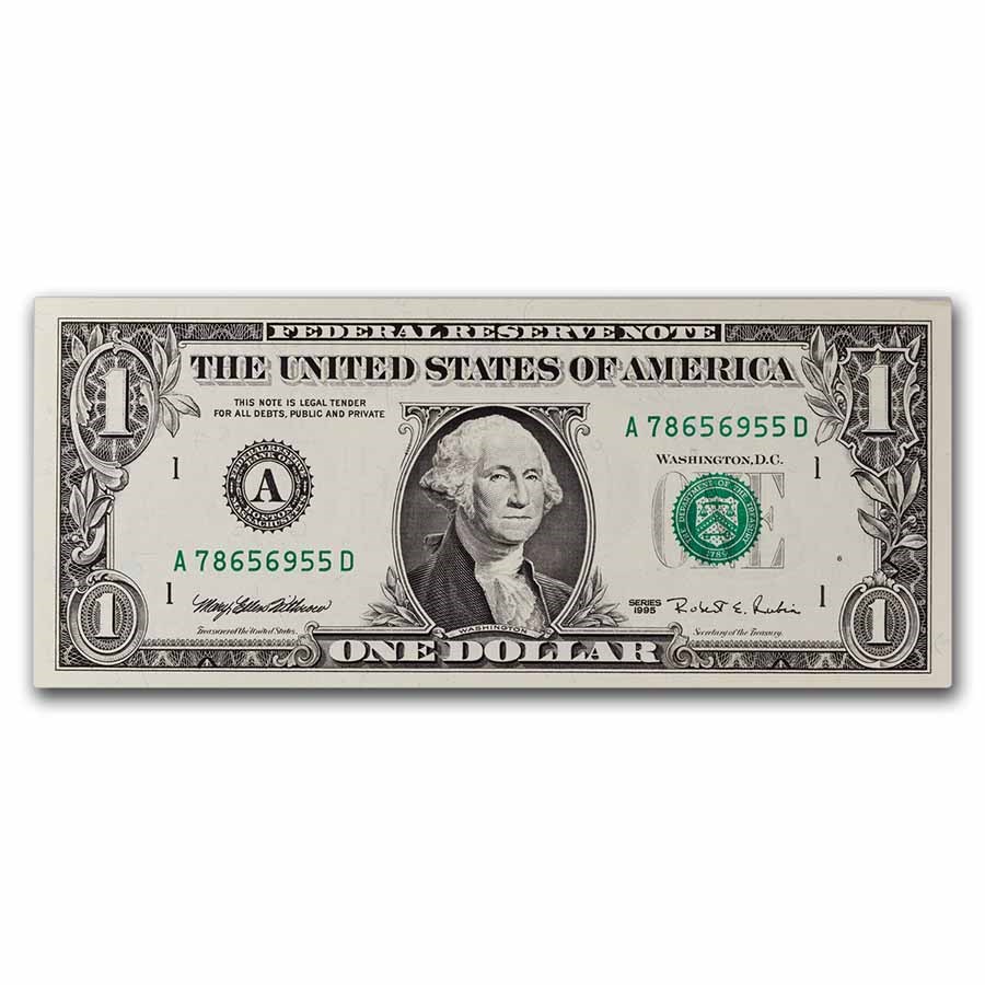 1995 (A-Boston) $1.00 FRN CU (Fr#1923-A) Web Press