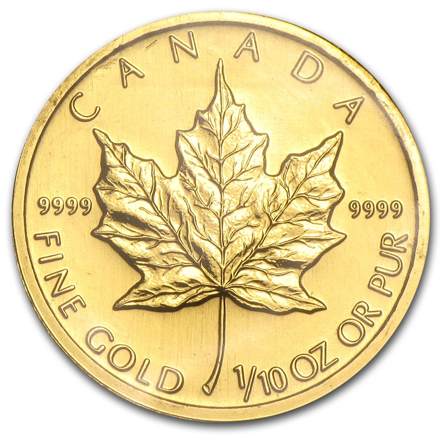 1995 Canada 1/10 oz Gold Maple Leaf BU