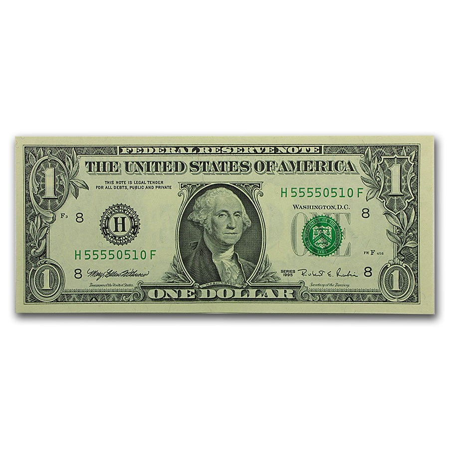 1995 (H-St. Louis) $1.00 FRN CU (Fr#1922-H)