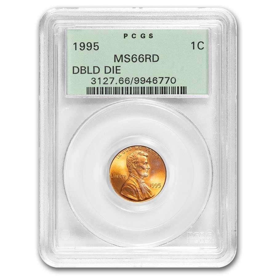 1995 Lincoln Cent Doubled Die Obv MS-66 PCGS OGH (Red)