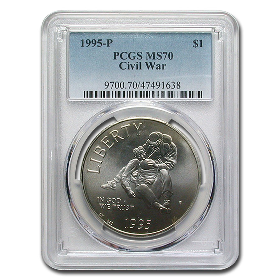 1995-P Civil War $1 Silver Commem MS-70 PCGS