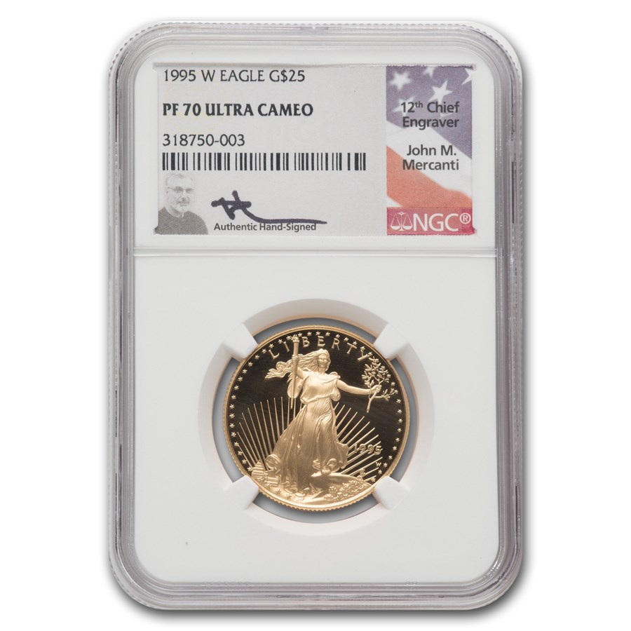 1995-W 1/2 oz Proof American Gold Eagle PF-70 NGC (Mercanti)