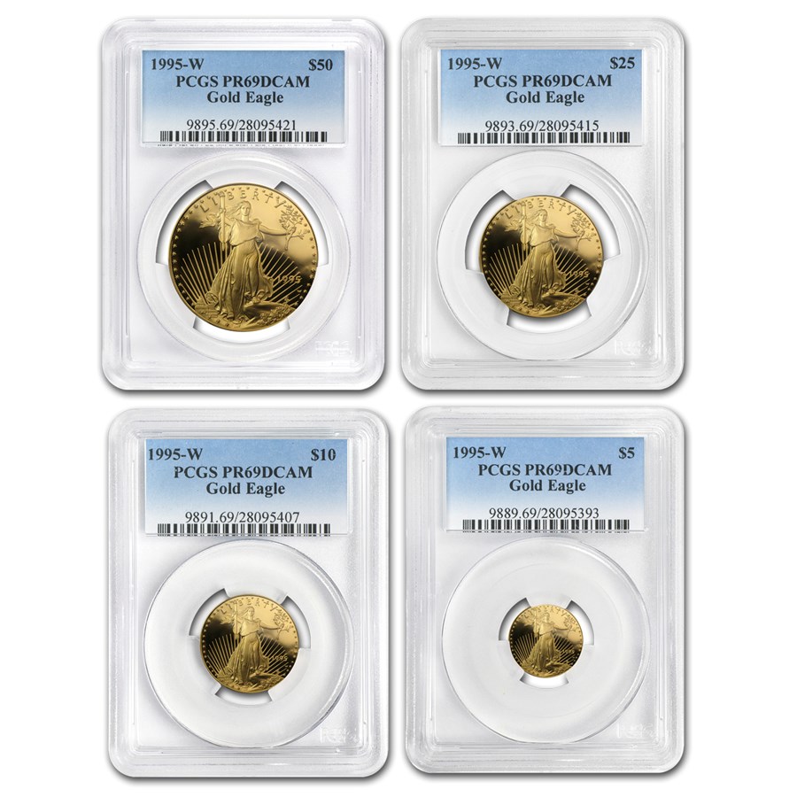 1995-W 4-Coin Proof American Gold Eagle Set PR-69 PCGS