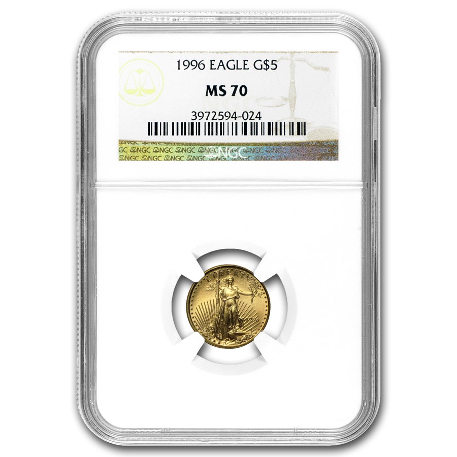 1996 1/10 oz American Gold Eagle MS-70 NGC