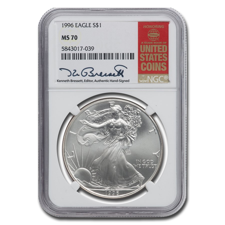 Buy 1996 American Silver Eagle MS-70 NGC (Bressett) | APMEX