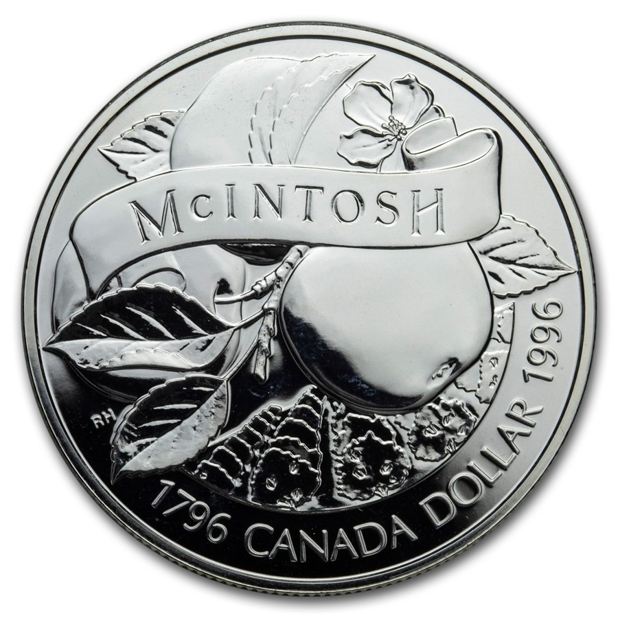 1996 Canada Silver Dollar BU (McIntosh Apple)