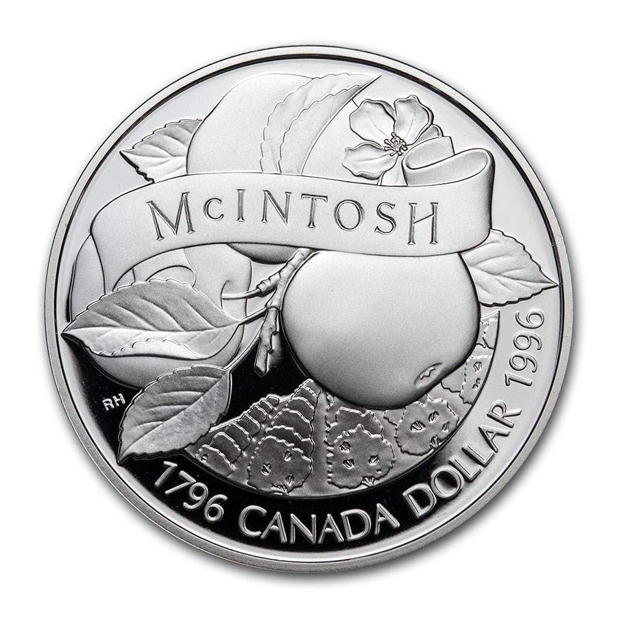 1996 Canada Silver Dollar Proof (McIntosh Apple)