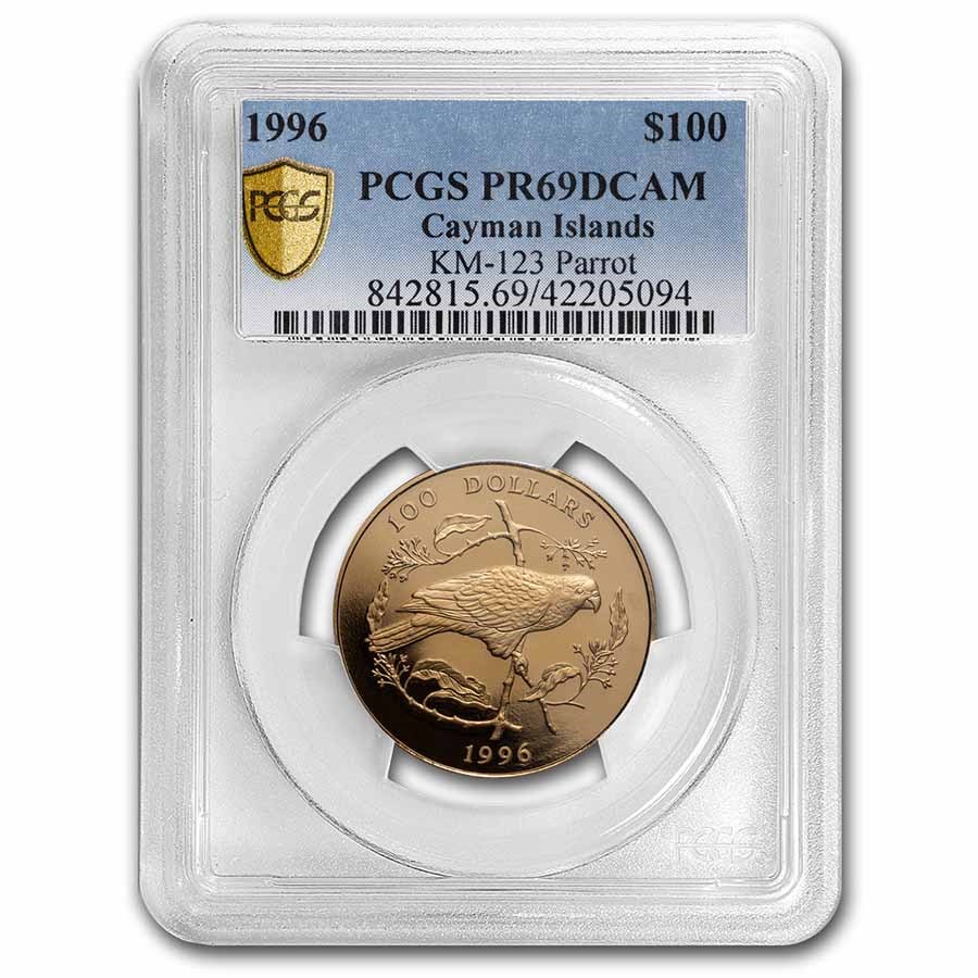 Buy 1996 Cayman Islands Gold 100 Dollars Parrot PR-69 PCGS | APMEX