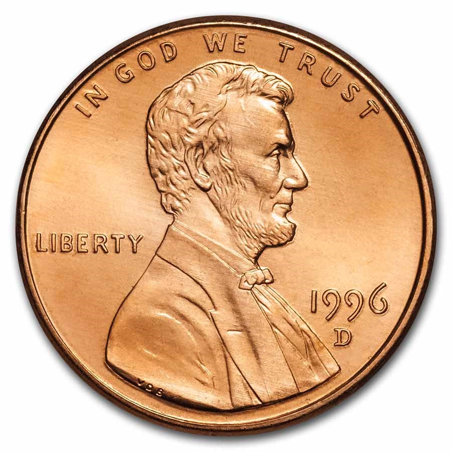 1996-D Lincoln Cent BU (Red)