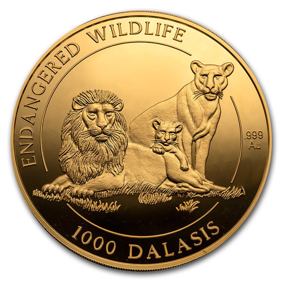 Buy 1996 Gambia Gold 1000 Dalasis Sitaunga Conservation Series BU | APMEX