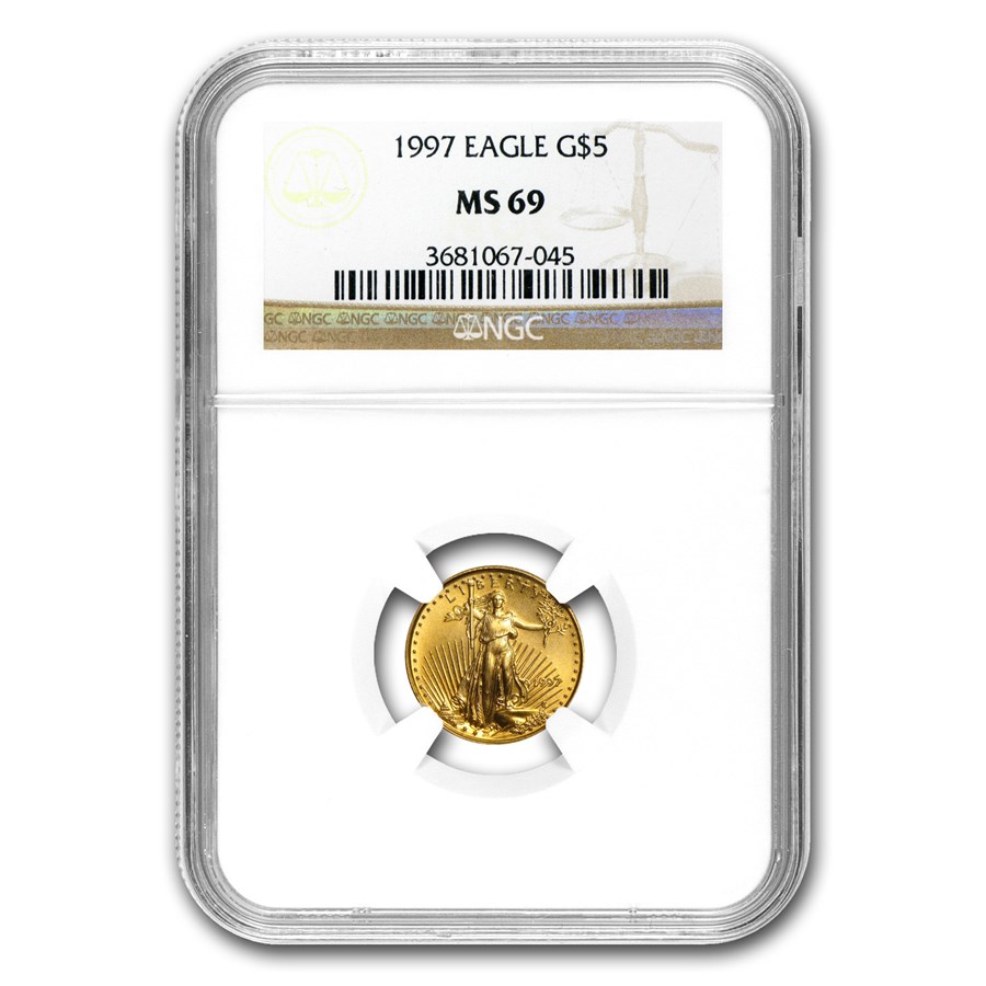 1997 1/10 oz American Gold Eagle MS-69 NGC