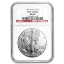 1997 American Silver Eagle MS-69 NGC (First Strikes)