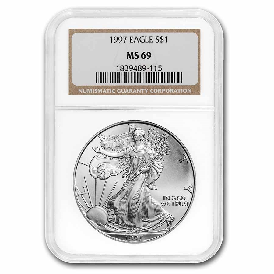 1997 American Silver Eagle MS-69 NGC