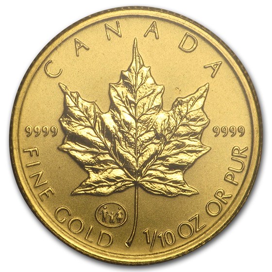 Buy 1997 Canada 1/10 oz Gold Maple Leaf BU (Family Privy, in Assay) | APMEX