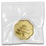 1997 China 1/2 oz Gold Year of the Ox Flower Coin (Sealed)