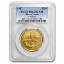 1997 Sierra Leone Gold $250 Dollars Diamond Victoria PR-63 PCGS