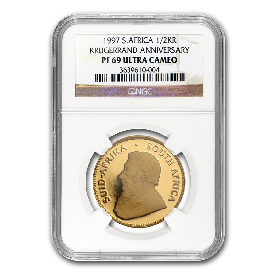 1997 South Africa 1/2 oz Gold Krugerrand PF-69 NGC