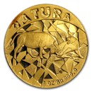 1997 South Africa 1 oz Proof Gold Natura 100 Rand Buffalo