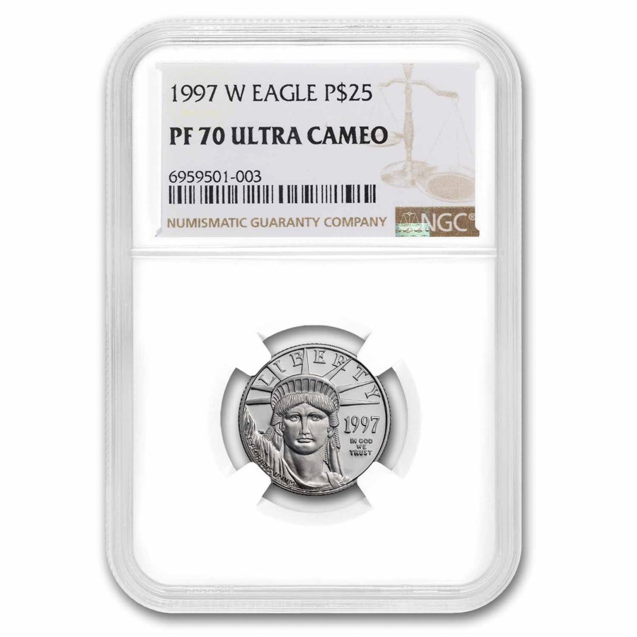 1997-W 1/4 oz Proof American Platinum Eagle PF-70 UCAM NGC