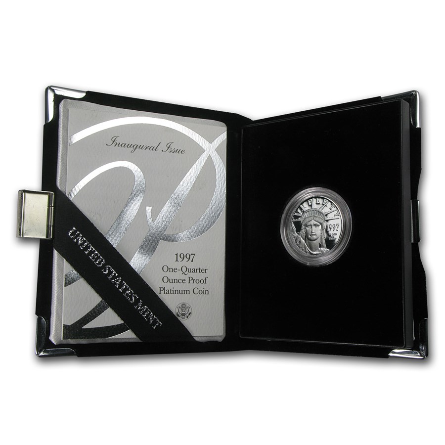 1997-W 1/4 oz Proof American Platinum Eagle (w/Box & COA)