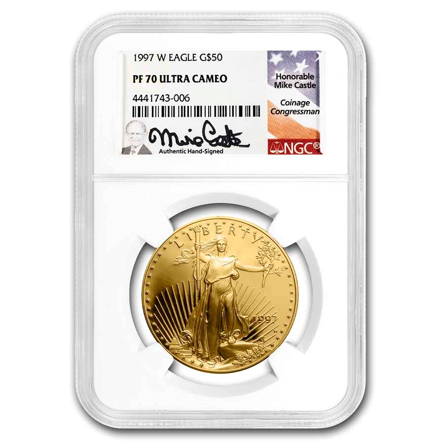 1997-W 1 oz Proof American Gold Eagle PF-70 NGC (Castle)