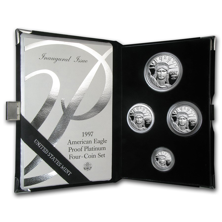 1997-W 4-Coin Proof American Platinum Eagle Set (w/Box & COA)