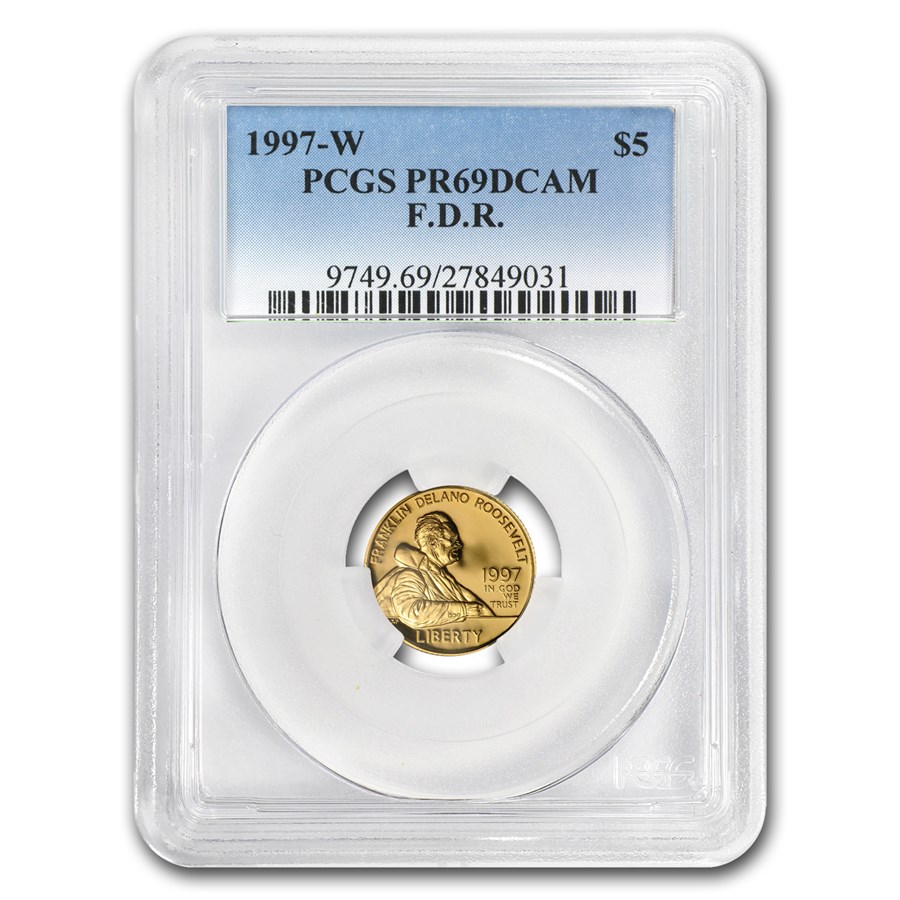 1997-W Gold $5 Commem Franklin D. Roosevelt PR-69 PCGS