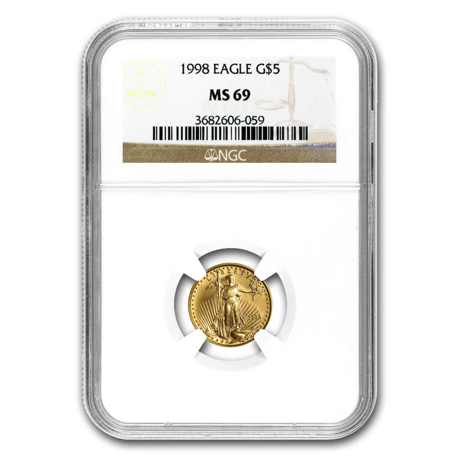 Buy 1998 1/10 oz American Gold Eagle MS-69 NGC | APMEX