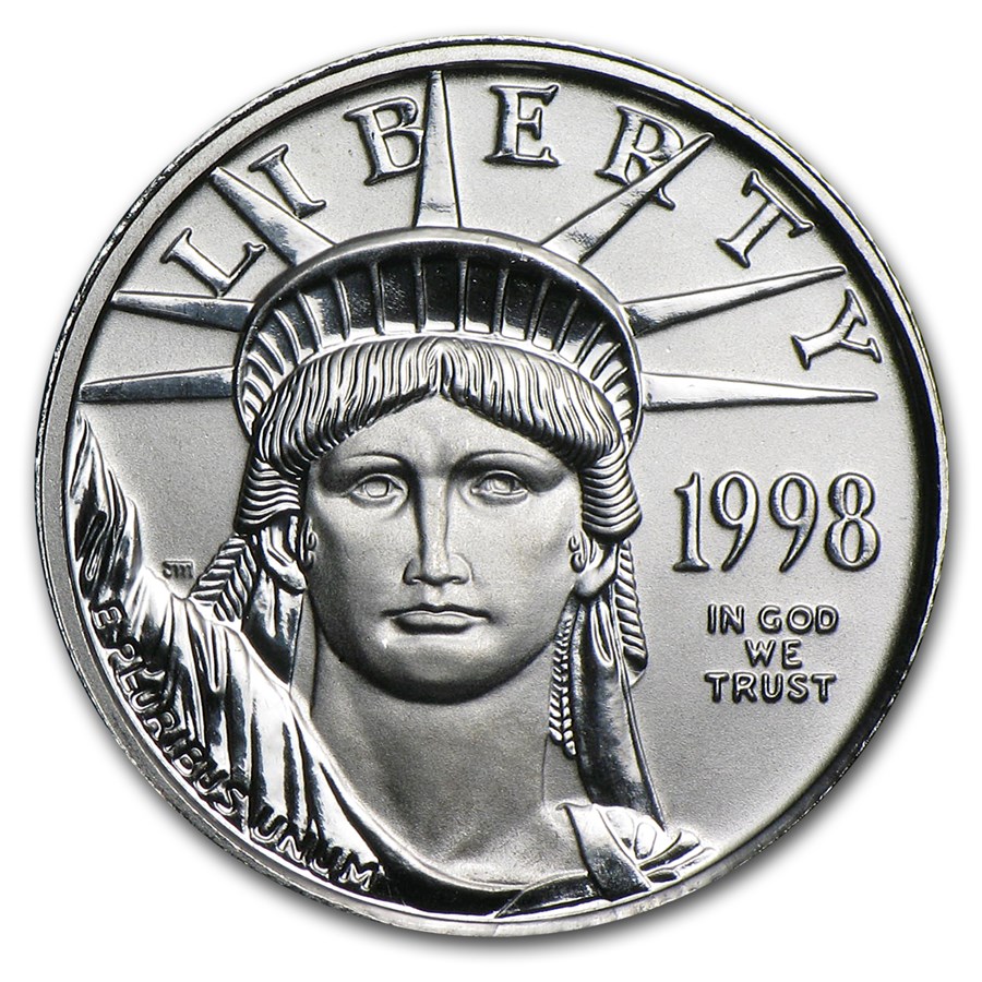 1998 1/10 oz American Platinum Eagle BU