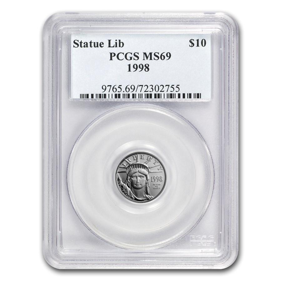 1998 1/10 oz American Platinum Eagle MS-69 PCGS