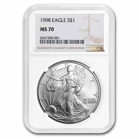 Buy 1998 American Silver Eagle MS-70 NGC | APMEX