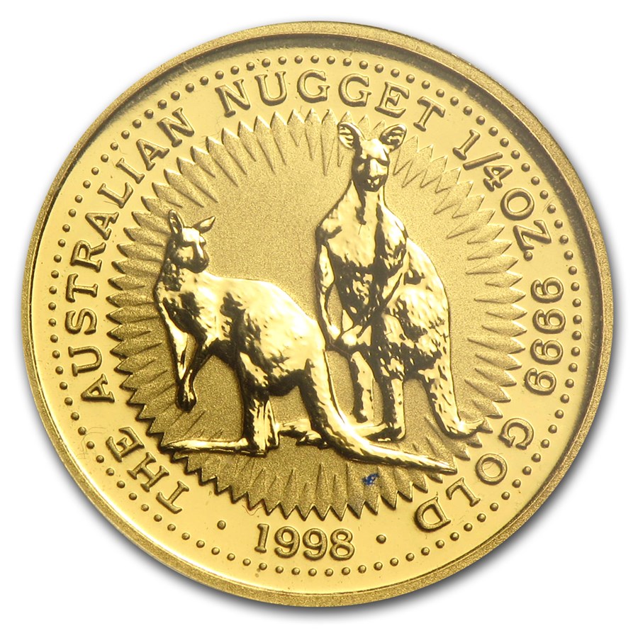 1998 Australia 1/4 oz Gold Nugget BU
