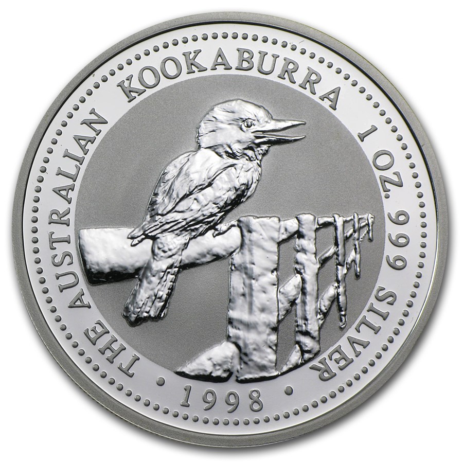 1998 Australia 1 oz Silver Kookaburra BU