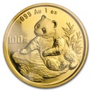 1998 China 1 oz Gold Panda Small Date BU (Sealed)