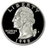 1998-S Silver Washington Quarter Gem Proof